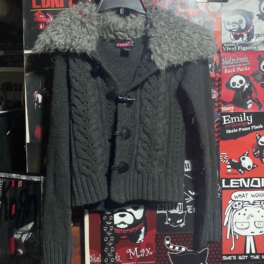 Gray fur sweater